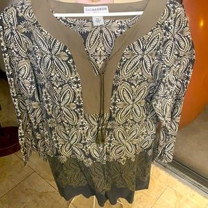 Like New Taupe V-neck Sag Harbor PXL-Tunic
